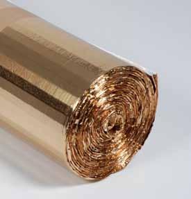 4-5 GOLD ROLL PLUS The solution against impact noise for under-floor heating. Sound deadening material made from expanded polystyrene with a special moisture-block foil.