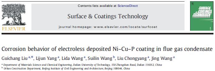 Coatings_State of the Art Electroless Ni-P-Cu-PTFE deposition and corrosion performance Addition of W to Ni/P alloys can slightly improve