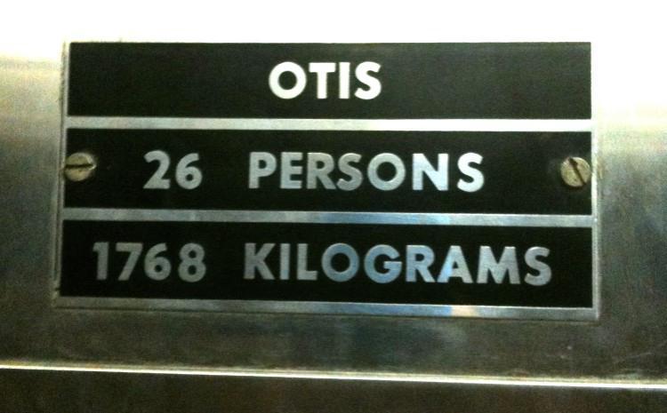 It s why elevators can make these limits: It s 68kg/person, and lots of people weigh