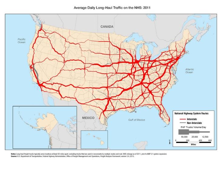 Analysis Examples TRANSEARCH Tonnages destined to each Florida County FAF Long Haul Truck Traffic Source: Overview of Efforts for