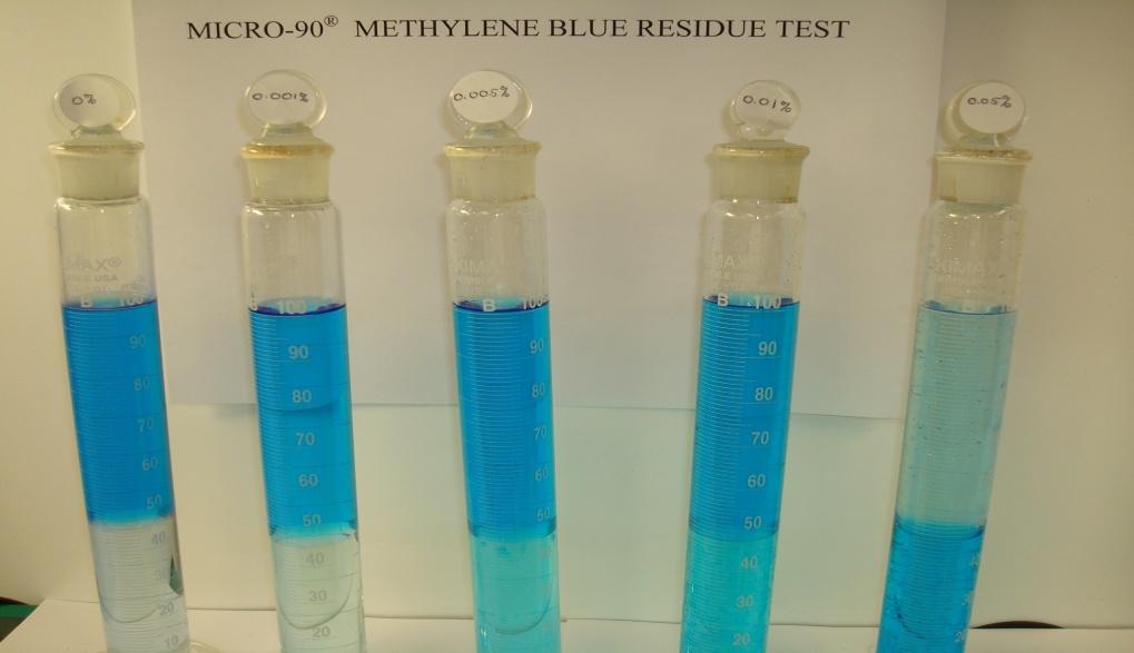 6. Methylene Blue Checks for cleaner Rinse tanks Semi-Quantitative Detection limit: 10 50 ppm Minimal cost