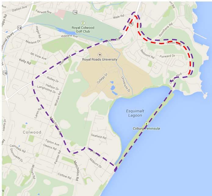 New Service Areas/Routes Fort Rodd Hill/Esquimalt Lagoon Change Overview: Service is introduced to Fort Rodd Hill and the Esquimalt Lagoon Key Benefits to Change: Improves transit access to a local