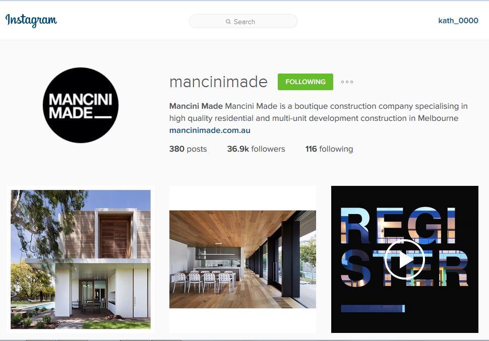 SM - Instagram Link to your facebook posts Build a following of renovators and high end For larger reaching businesses