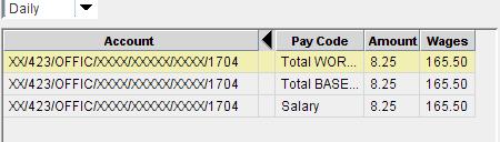 25 hour was worked; however, Kronos doesn t move it to extra pay as illustrated in the daily view.