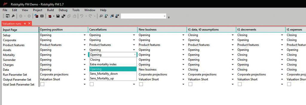 Insights April 2014 Figure 03. RiskAgility FM Input Manager (user defined Input Pages) is optimised automatically.
