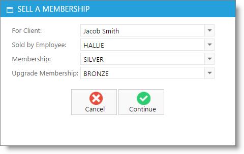 14 Envision Cloud Memberships Guide 4. The client name will show in the top selection box.