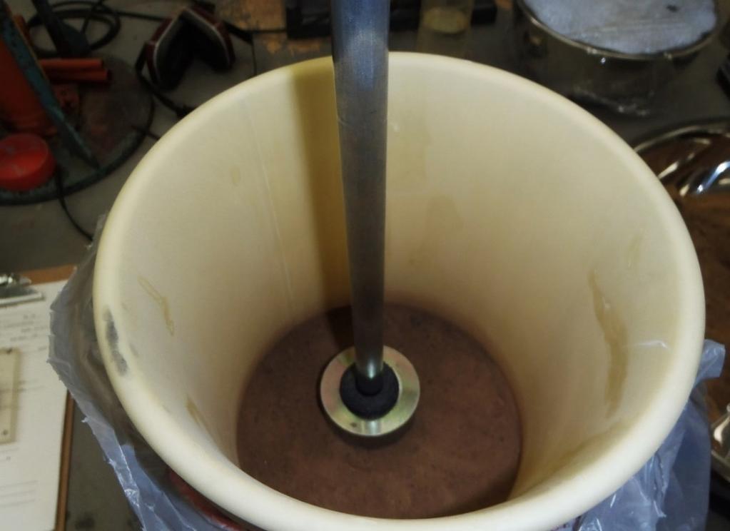 circular tamping foot (only for uniform placement) Compacted placed moist using same tamping foot,