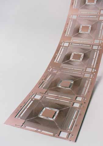 Your requirements our solutions Leadframes Leadframes for IC or discrete semiconductors are either stamped or etched. Each process requires different strip properties.
