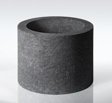 8 Specialty graphites for growing semiconductor and sapphire single crystals c Support crucible made from C/C c Rigid felt cylinder for insulation c Graphite components for CZ units Whichever process