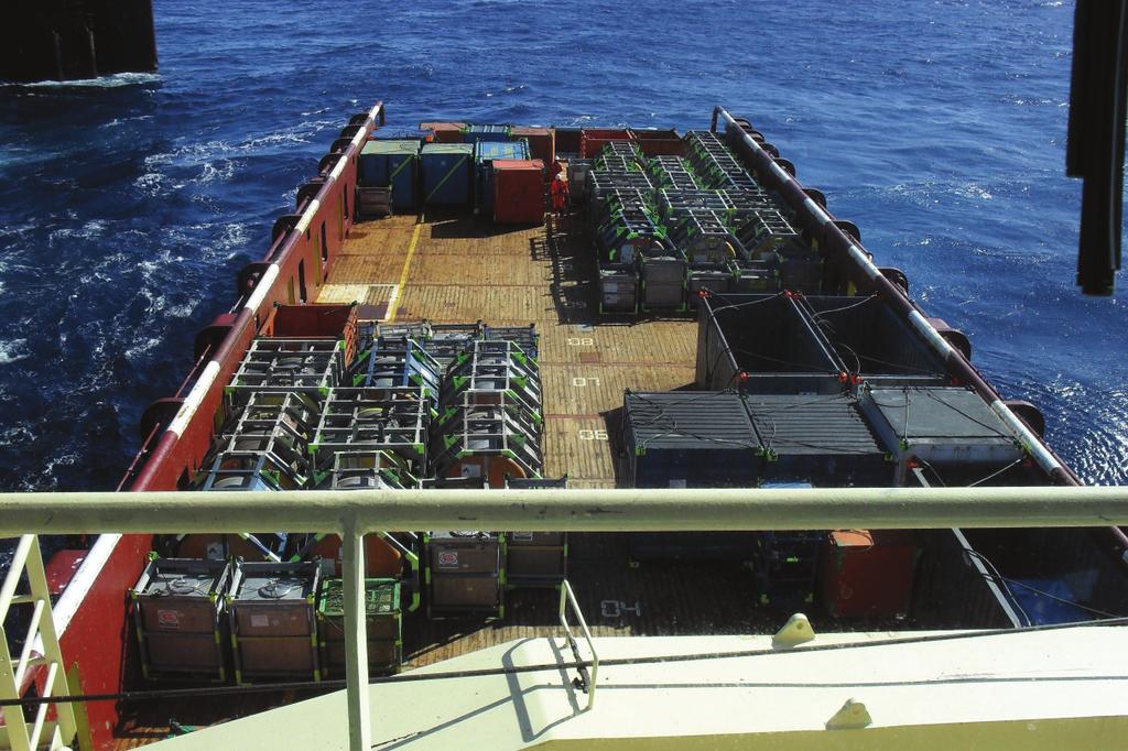 27 BOPs (blowout preventer) and other heavy equipment (see Figure 3.3). Pipes are usually tied together. Special tools are transported for specific tasks in short periods.