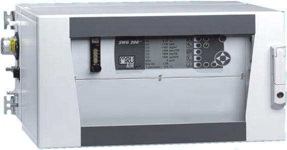 The compact package uses IR modules and electrochemical sensors, to continuously, selectively, and precisely measure gas components in ppm and % - range INDUSTRIAL ANALYZER CEMS SWG 300-1 EMISSIONS