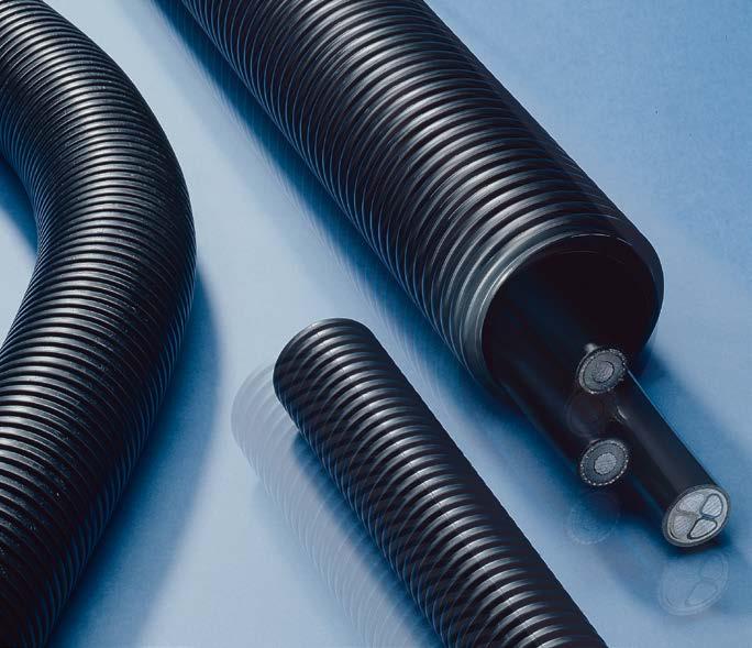 HEKAPLAST PE-HD twin wall cable ducts and cable protection pipes for underground installation HEGLER HEKAPLAST III/ HEKAPLAST: