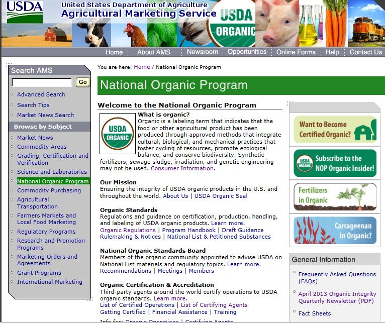 Resources National Organic
