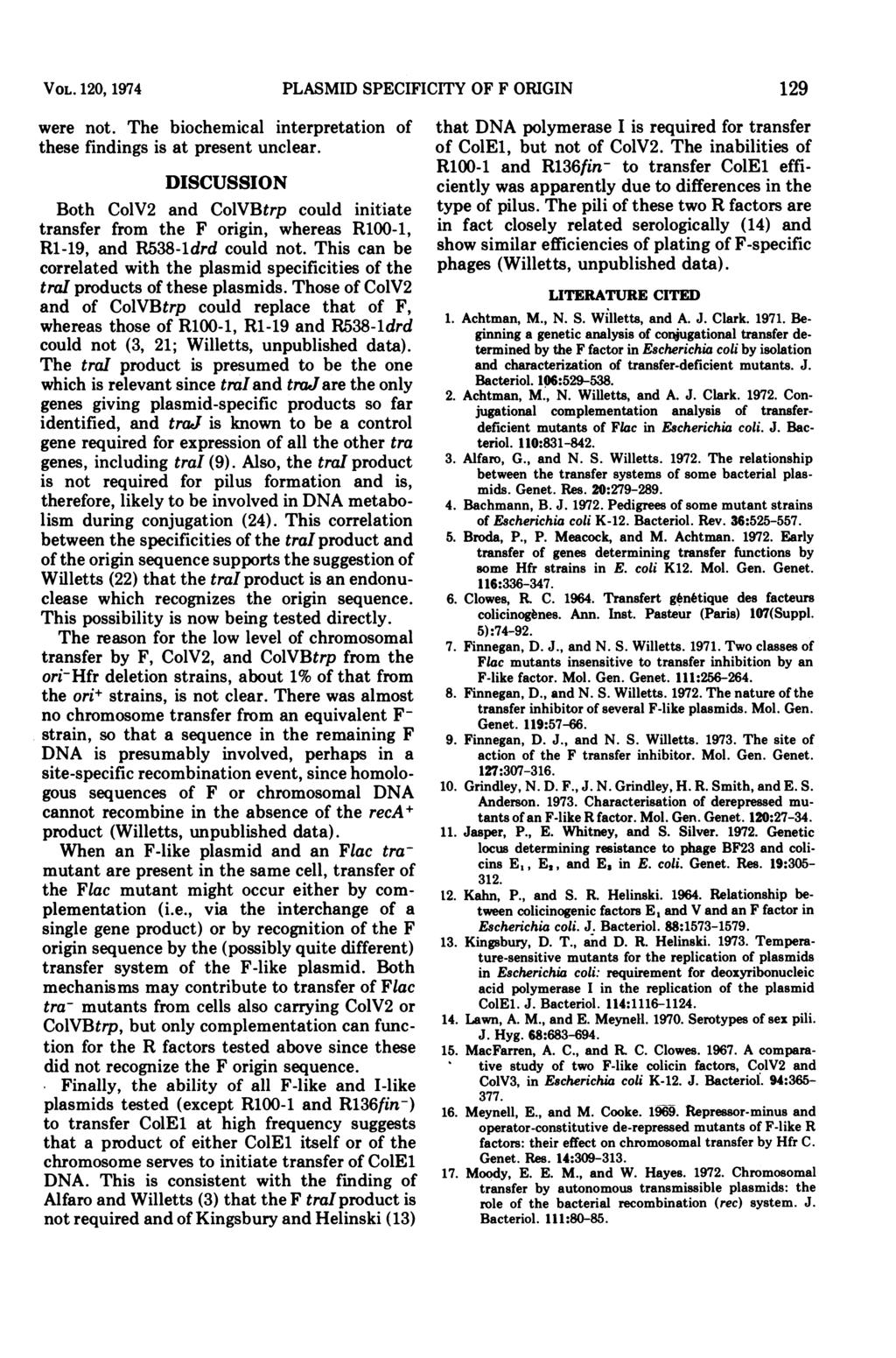 VOL. 120, 1974 were not. The biochemical interpretation of these findings is at present unclear.