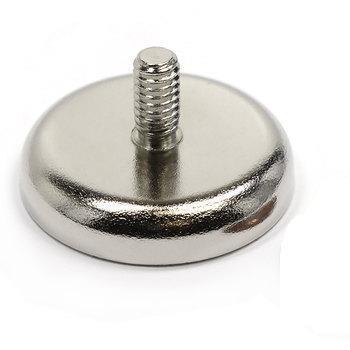 Pot Magnets with threaded stud -----(Model-C) Model-C is made of a disc magnet and steel cup with a male