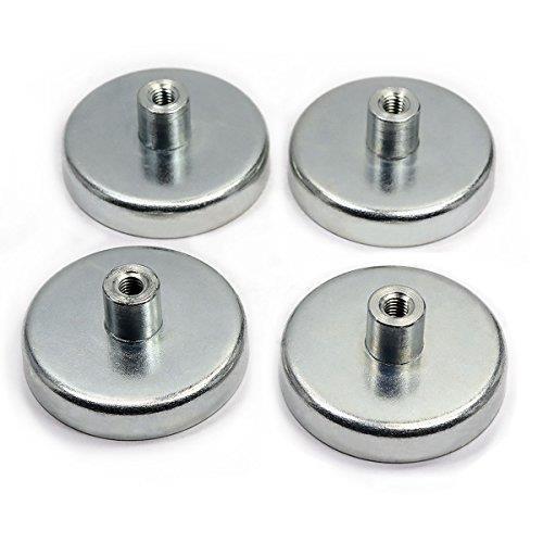 Pot Magnets with Female threaded stud -----(Model-D) Model-D is made of a disc magnet and steel cup with a female