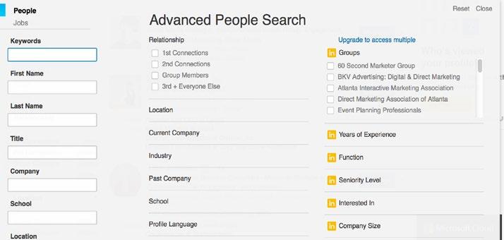 3. Proactively Search for Prospects One of the best LinkedIn features for B2B companies is its advanced search option. This can be a great prospecting tool for sales.