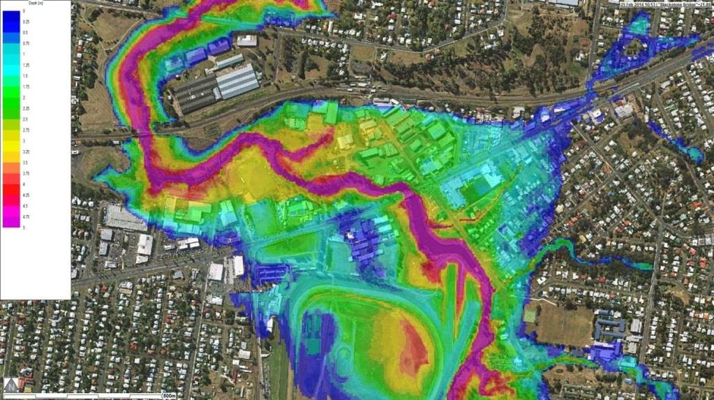 Flood Extents: The simplest piece of information is a flood extent map or GIS layer, which, of course is limited to identifying the flooded area and the potential for properties and infrastructure to