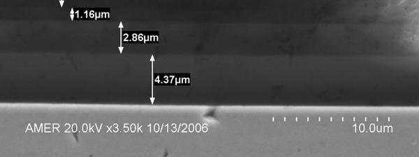 substrate. For most well-known deposition techniques, to get DLC to adhere to a metallic substrate, a film of a few µm thick is the limitation before degradation appears.