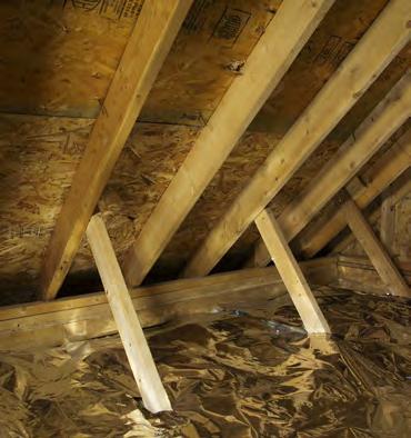 NOTICE: Radiant barrier should not be installed on the attic floor/