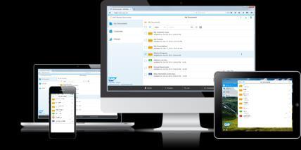 Platform Services: Collaboration SAP Mobile Documents SAP Mobile Documents which is build on SAP HANA Cloud Platform enables the unified access of on-premise business content (SAP Business Suite or