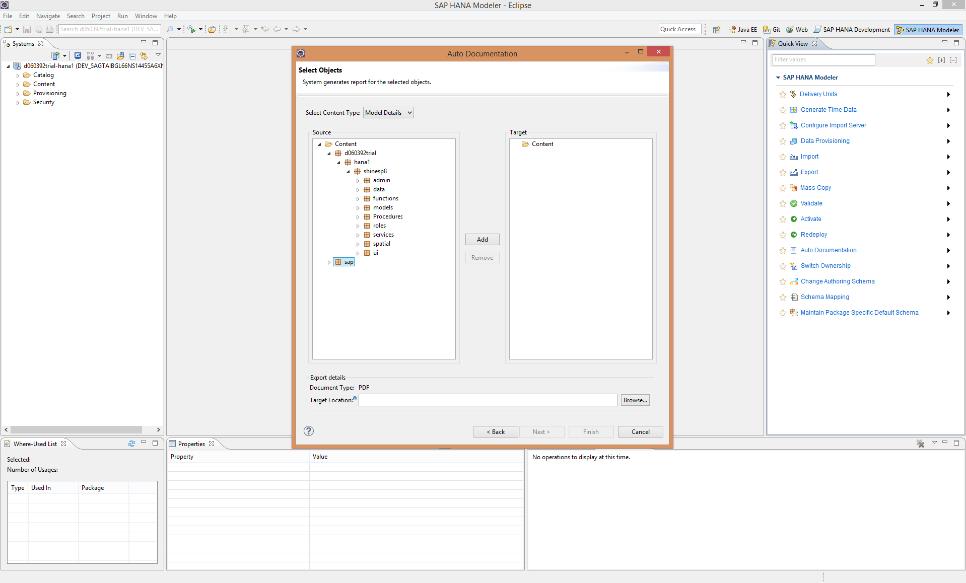 Eclipse The open-source Eclipse IDE in the SAP HANA Studio version or with the SAP HANA Cloud Platform Tools can be used to develop for SAP