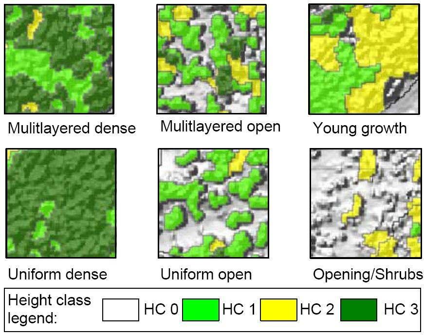 Crown cover / structure types (II) Meta-segmentation forest stands