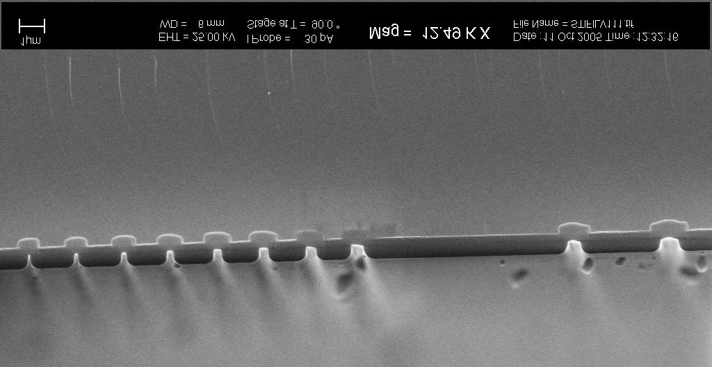 7000 Å Trench Fill with PECVD TEOS 0.6 µm 1.