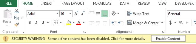 71 Software Requirement: To run this model you will need Microsoft Excel. Additionally, the model runs on a program code, which requires the Macro setting to be enabled.