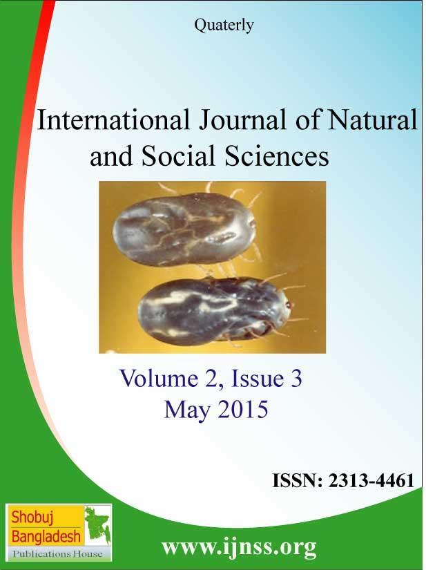 Provided for non-commercial research and education use Not for reproduction, distribution or commercial use This article appeared in a journal International Journal of Natural and Social Sciences.
