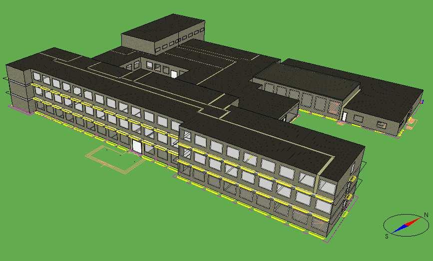 226 1.3 3.2 4. 32 1.3 4.5 3.1 34 1.6 4.1 3.95 Fig.6. 3D view of the school building The air temperature corresponded to standard EVS-EN 15251 Class II 9% of the time.