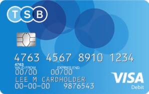 TSB Visa debit card security. We make the safety of your account our priority at TSB. That s why your TSB Visa debit card includes a chip which holds your PIN (Personal Identification Number).