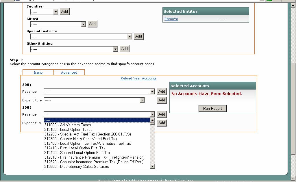 Ad-Hoc Reports (Continued) Advance View Sample where the user has the option of drilling