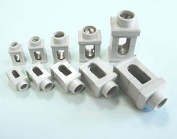 Insulated connection/ branch-off connectors Insulated connection/ branch-off connector various sizes Application Insulated connection/ branch-off connectors are used in cast resin joints as well as