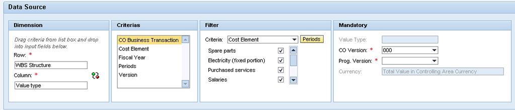 Define your data source 2 define reporting dimension freely via drag & drop 3 4 set individual filter for each