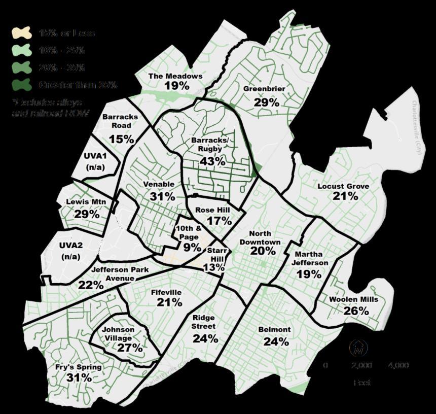 Citywide Land Area (acres) Table 2: Urban Tree Canopy Assessment Results for Citywide Right-of-Way, excluding Alleys and Railroad ROW ROW* Land Area (acres) (acres) PPA Veg (acres) PPA Veg PPA