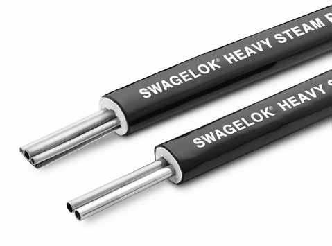 Steam-Traced undled Tubing Light Steam-Traced Swagelok light steam-traced bundled tubing is typically used for freeze protection of instrument impulse lines and analyzer transport lines.