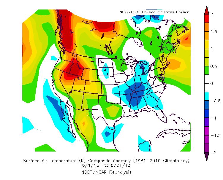 Average conditions in the Mid-Atlantic Slightly above average in the Northeast Pressure
