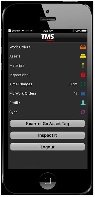 Scan asset barcodes, attach pictures, add documentation and materials, and enter time changes all while remaining in the field without having to connect to the internet.