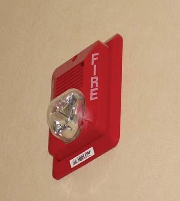 where visual alarms are provided in any common / public corridor, hallway, lobby or room, ensure they are placed no more than 15 metres apart, on the horizontal plane; d.