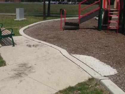 Two common methods for providing access to elevated play components are ramps and transfer