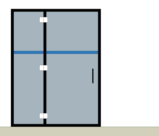 4.2 Doors and Doorways Best Practice Provide additional space for doors in series with doors operable independently (e.g., in order to avoid a wind tunnel effect ) 600 mm (min.) 300 mm (min.