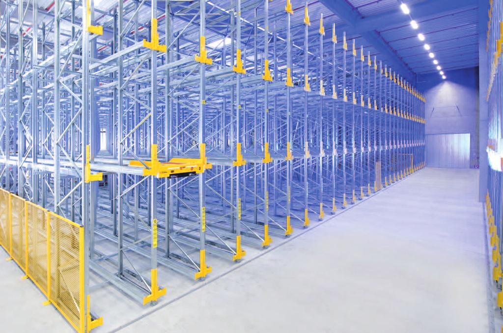 SYSTEMS AT A GLANCE Selective Mobile Pallet Storage systems Mobile racking system Offering high density
