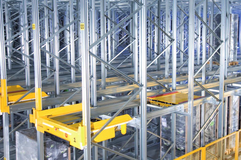 APPLICATIONS Areas of application for the SSI SCHAEFER Orbiter Technology First In Last Out (FILO) One-sided rack stacking 1 aisle Channel depths of up to 40 metres Several Orbiters possible per