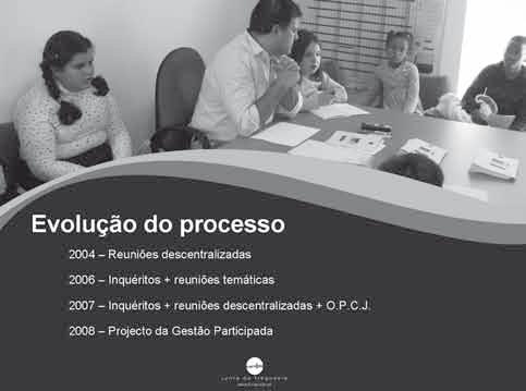 Evolution Process of PB in Carnide 2004 It starts in November with decentralized meetings