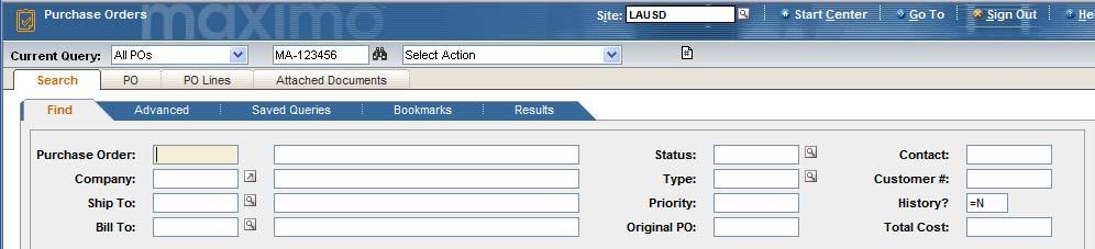 Enter PO Number that was created in IFS as the Purchase Order number and click OK.