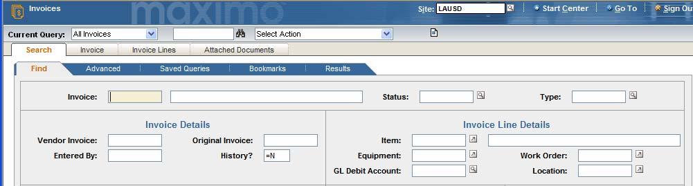 There are two ways to access the Invoice application.