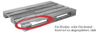 EUR box pallets must be repaired, respectively are not exchangeable, if: more than a nail