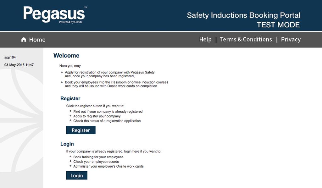 Pegasus Safety Inductions Booking Portal Please follow this step-by-step guide to booking inductions for your employees in
