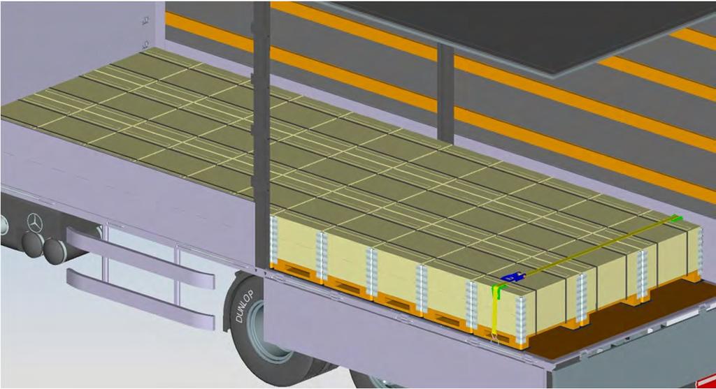 1x tie down/pin down per row Vehicles WITH headboard and/or CODE XL: